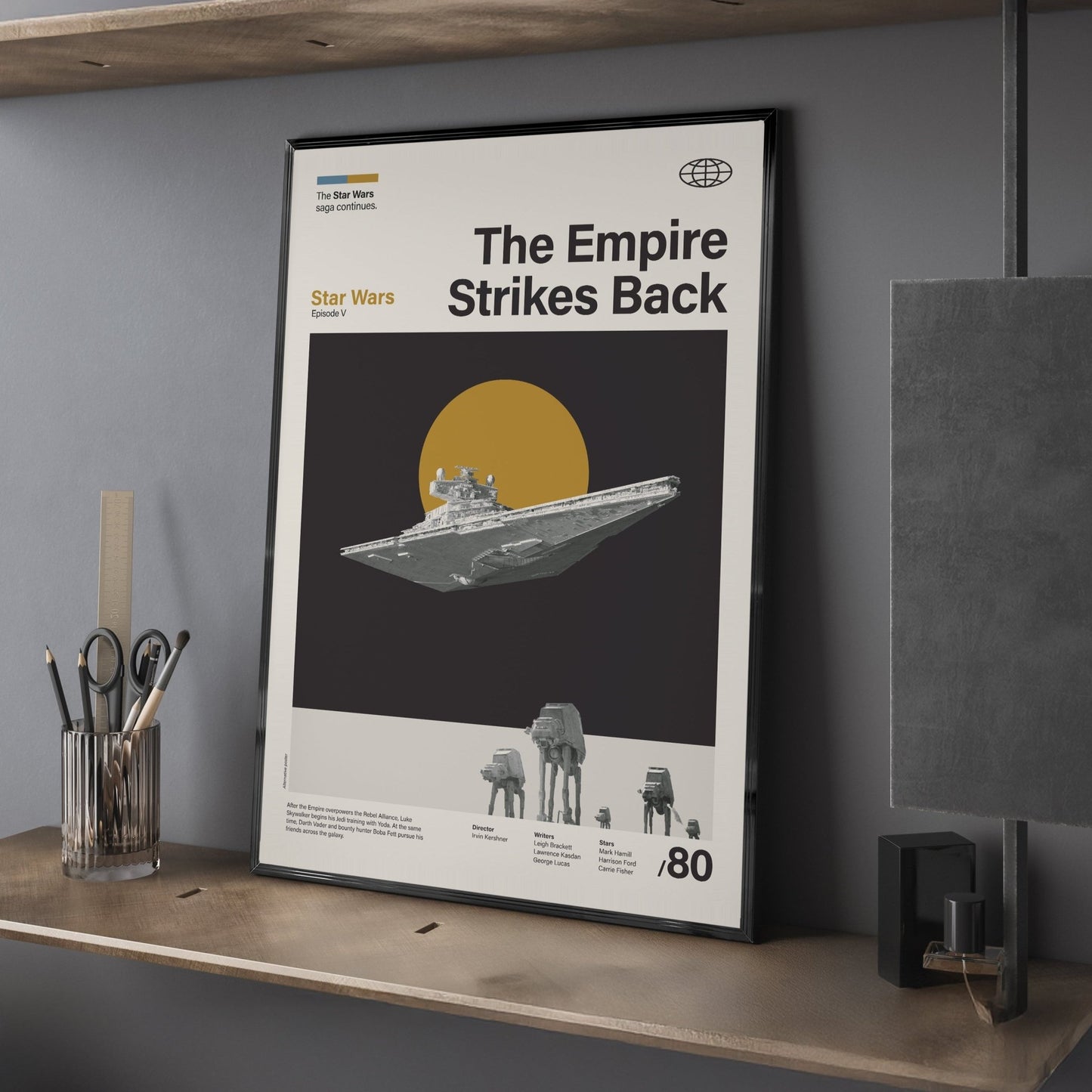 「スター・ウォーズ エピソード5/帝国の逆襲」ミニマリストアートポスター - Ink Jp