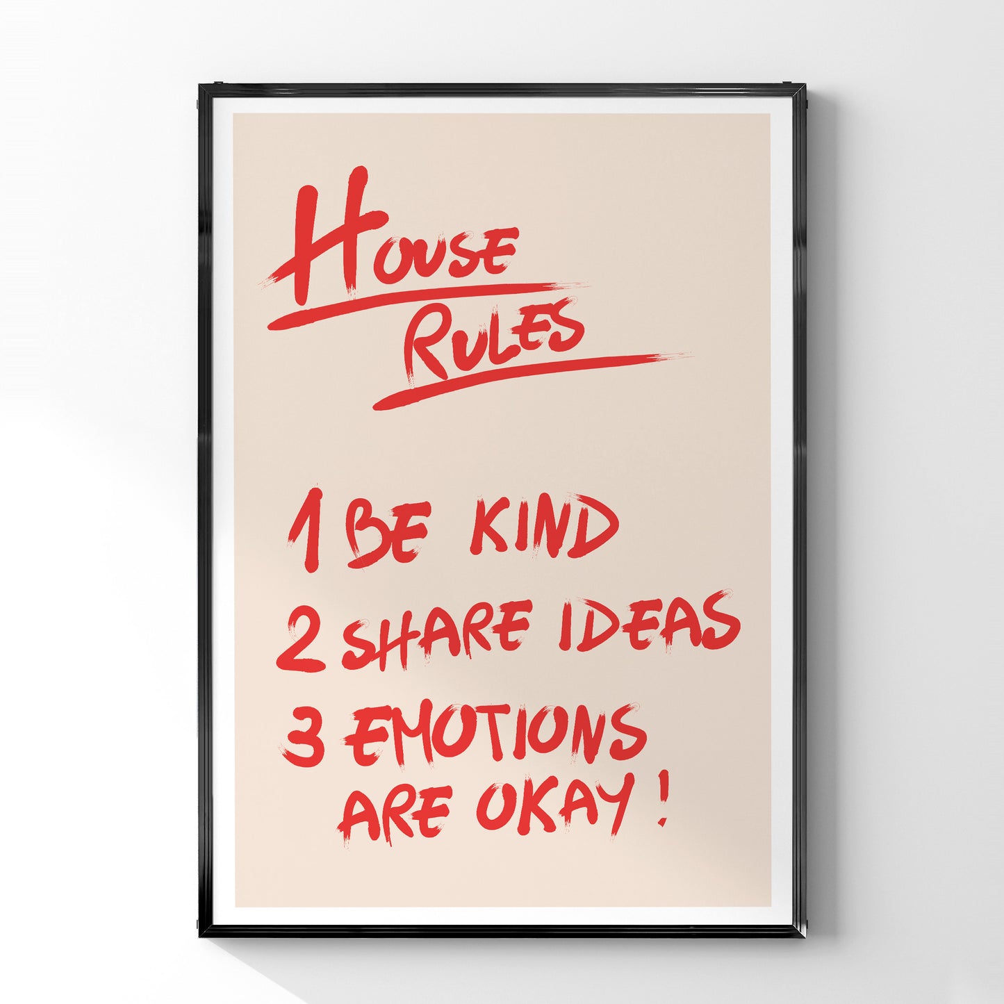玄関メッセージポスター「HOUSE RULES」