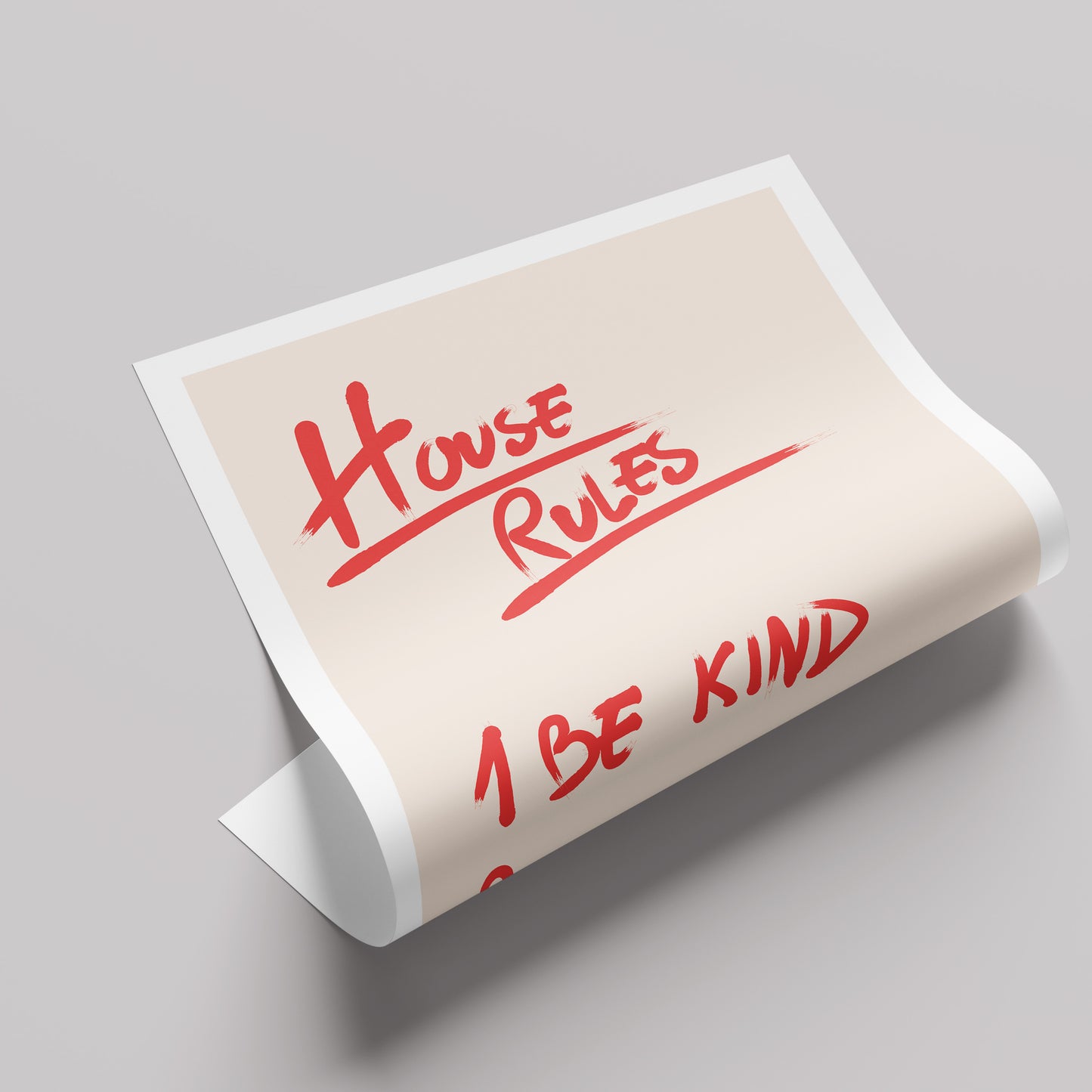 玄関メッセージポスター「HOUSE RULES」