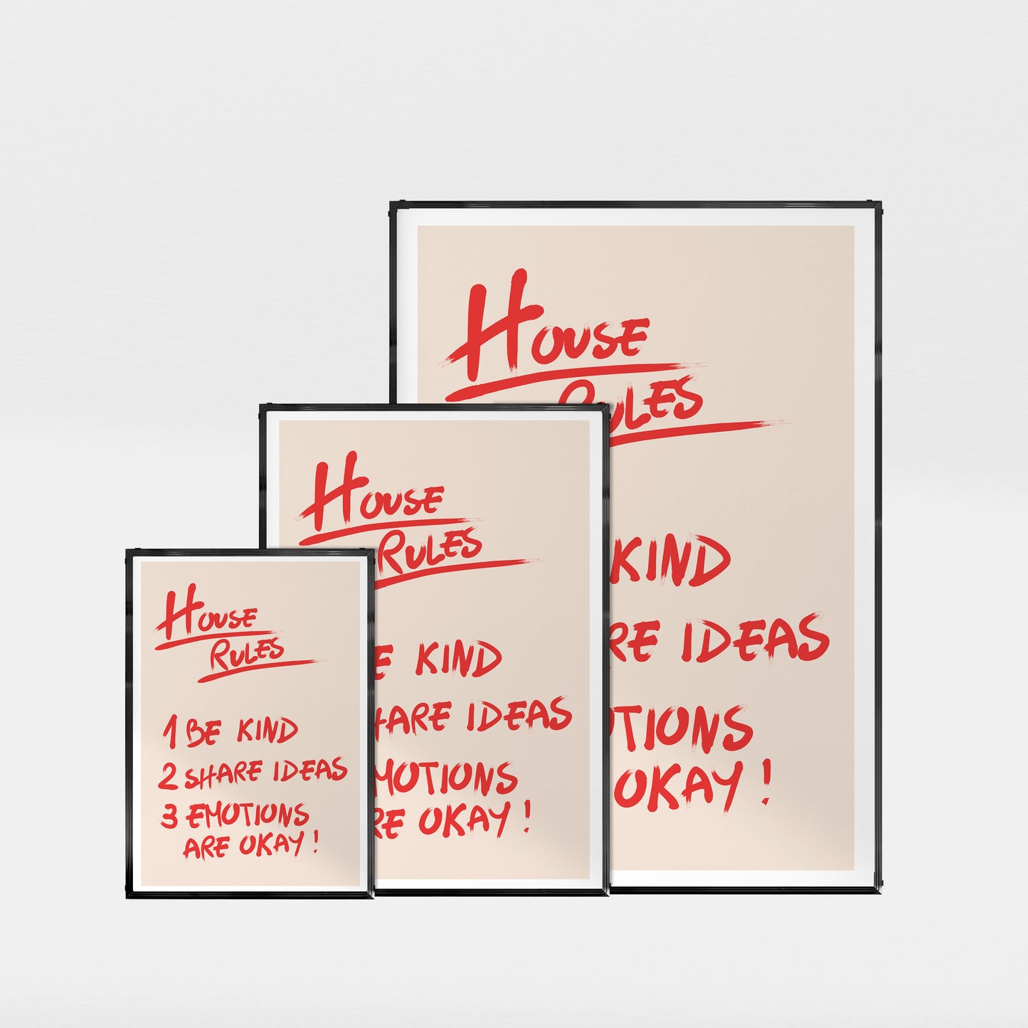 玄関メッセージポスター「HOUSE RULES」