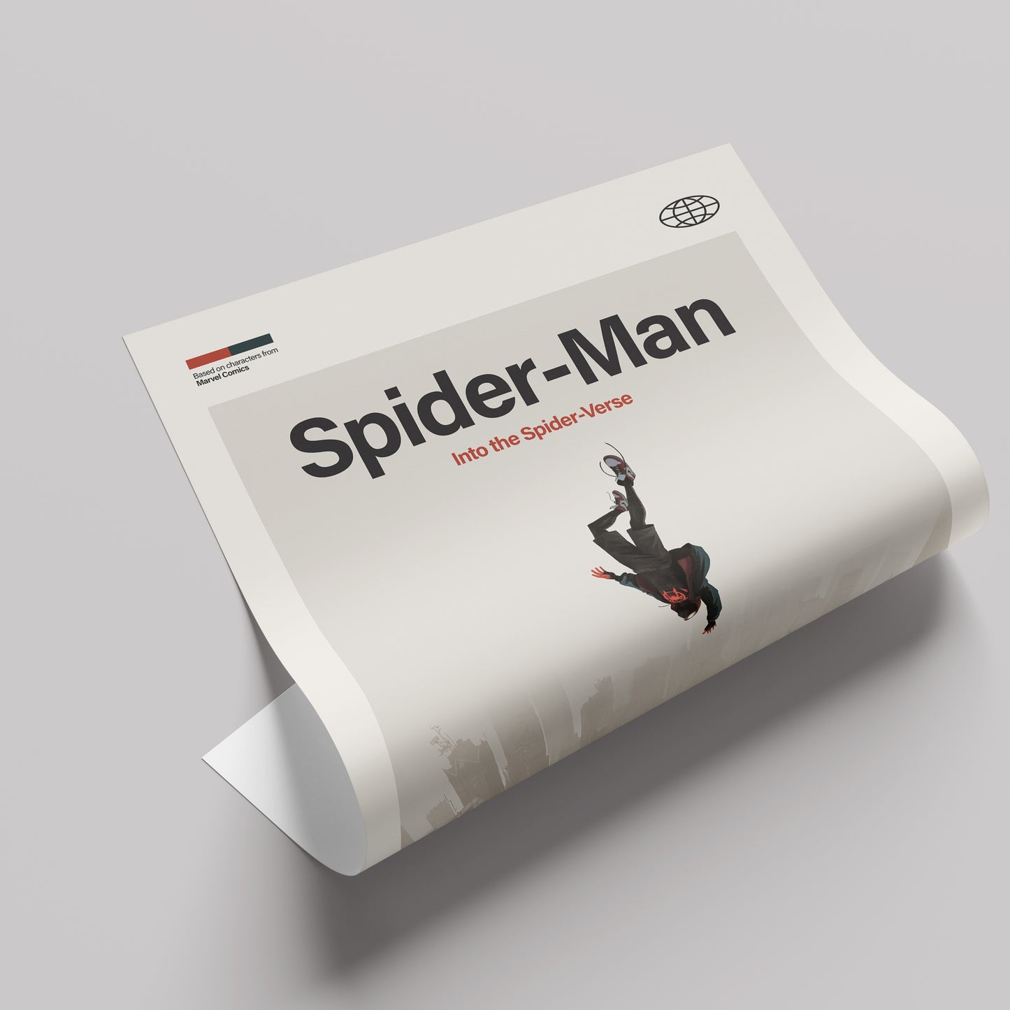 「スパイダーマン:スパイダーバース」ミニマリストアートポスター