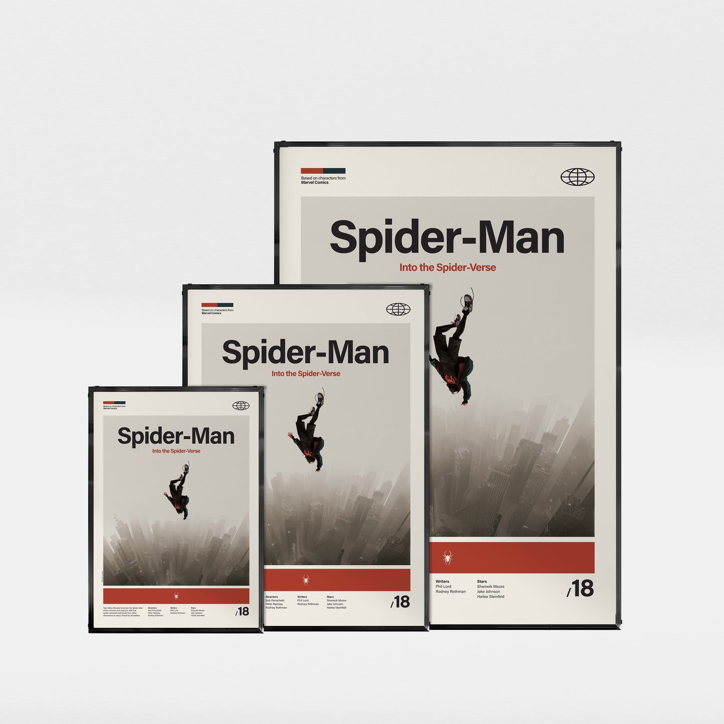 「スパイダーマン:スパイダーバース」ミニマリストアートポスター