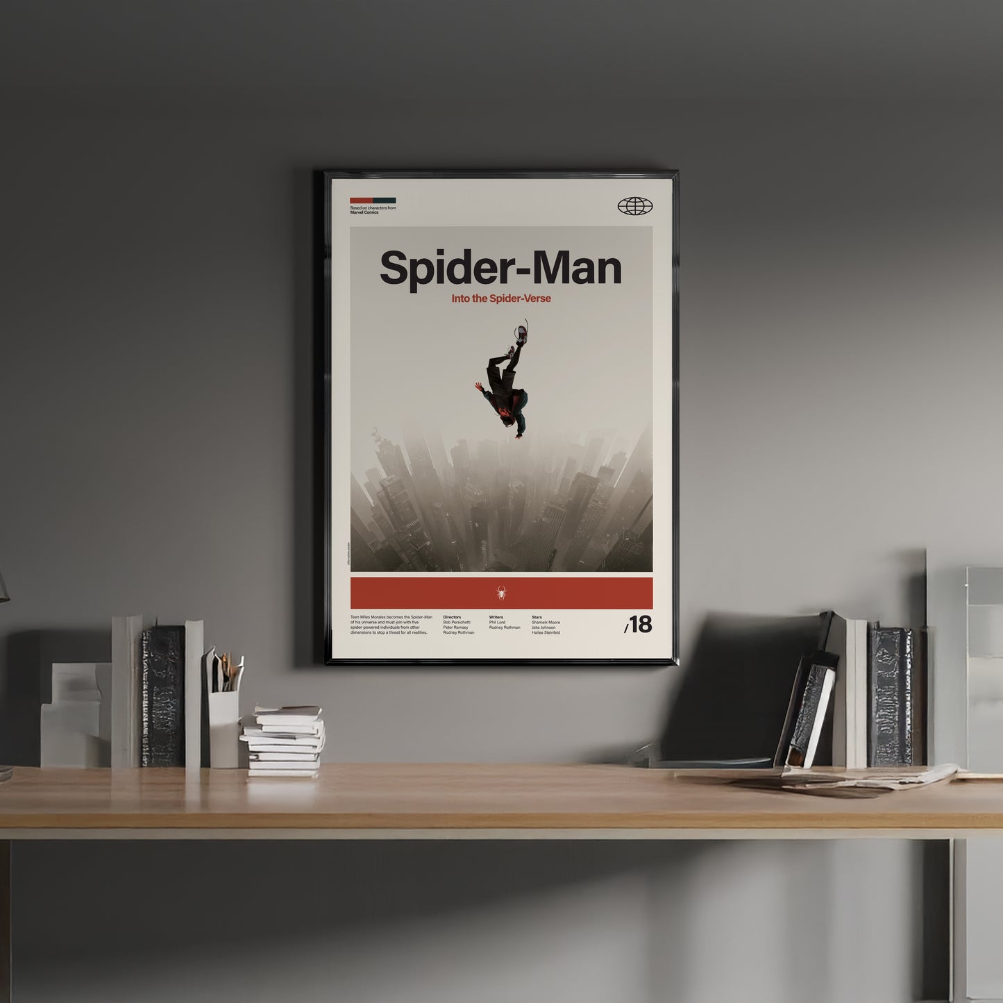 「スパイダーマン:スパイダーバース」ミニマリストアートポスター