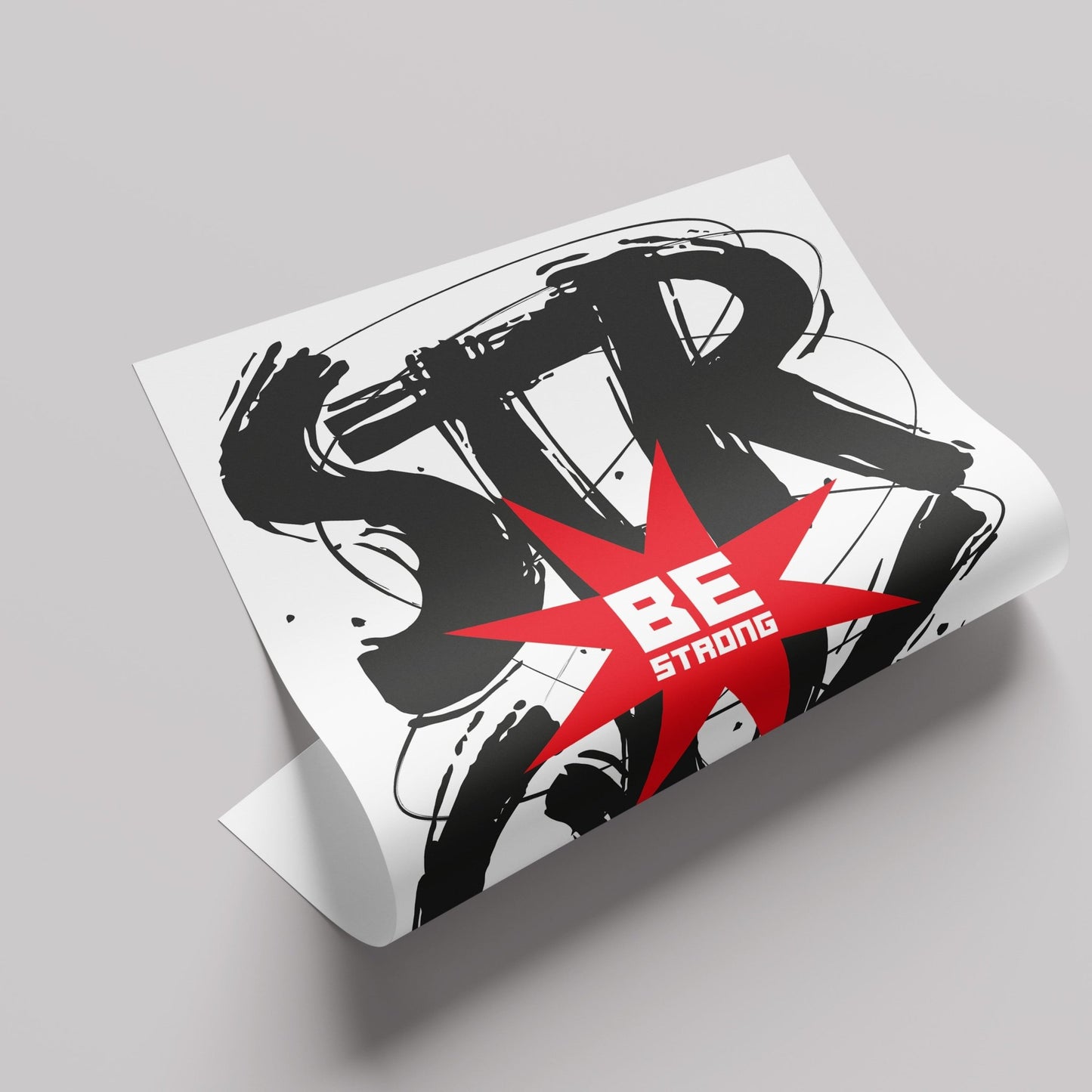 ポジティブポスター「BE STRONG」 - Ink Jp