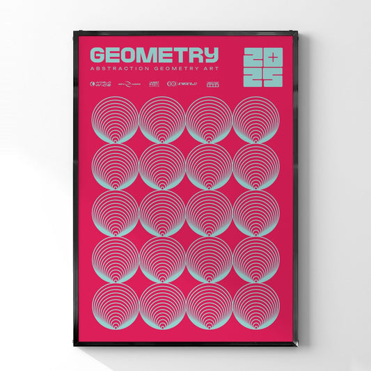 「GEOMETRY」グラフィックアートポスター - Ink Jp