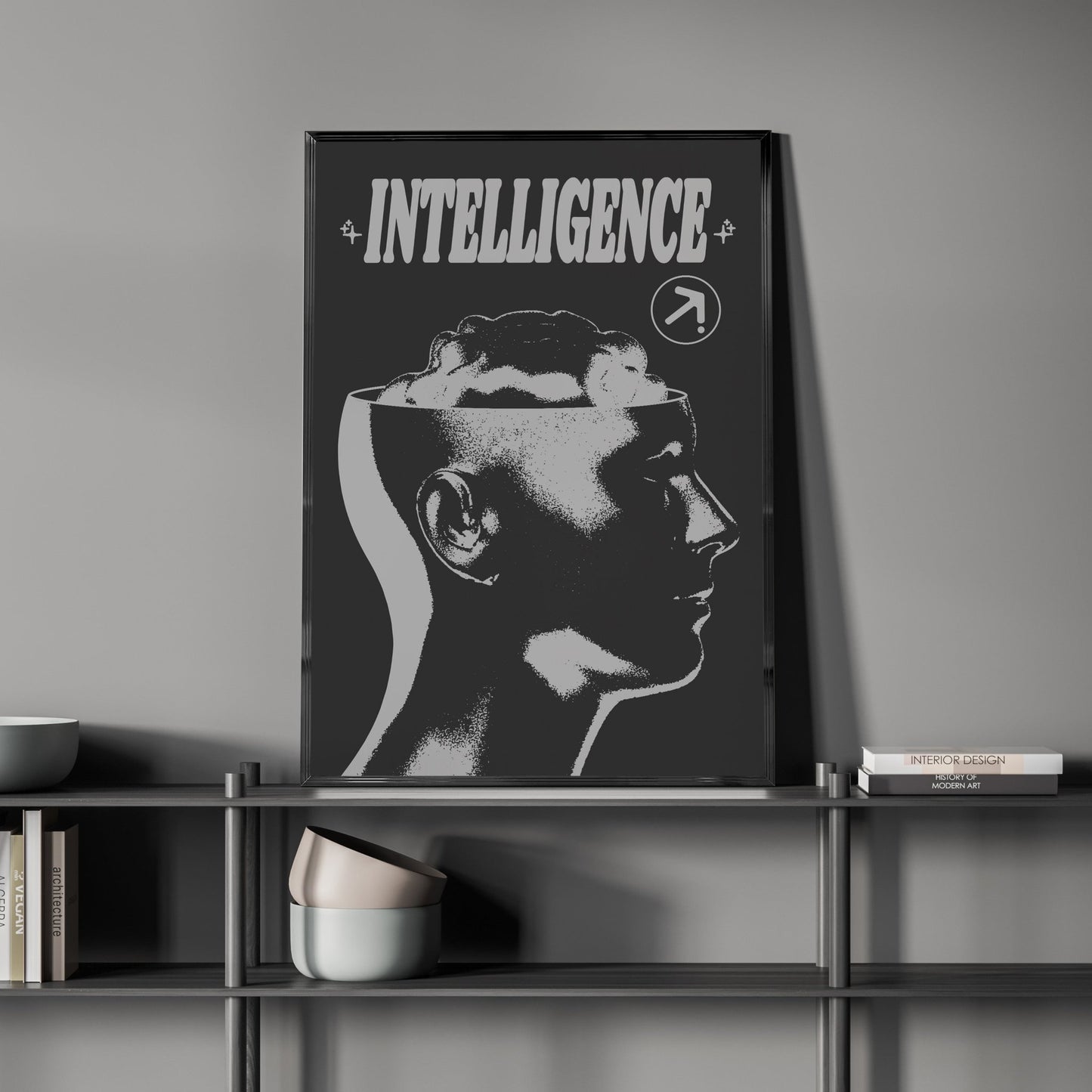 「INTELLIGENCE」アブストラクトポスター - Ink Jp