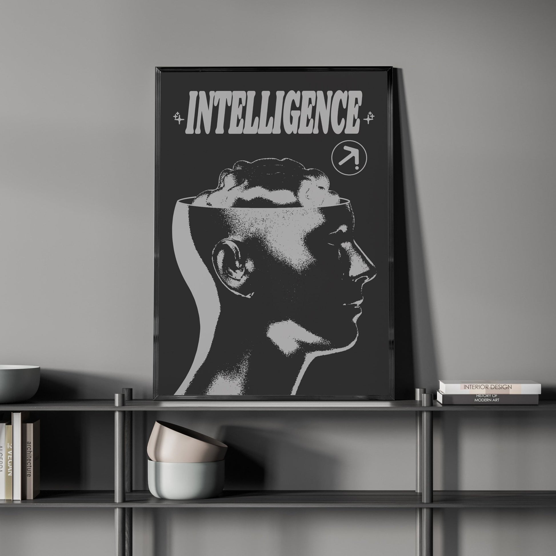 「INTELLIGENCE」アブストラクトポスター - Ink Jp