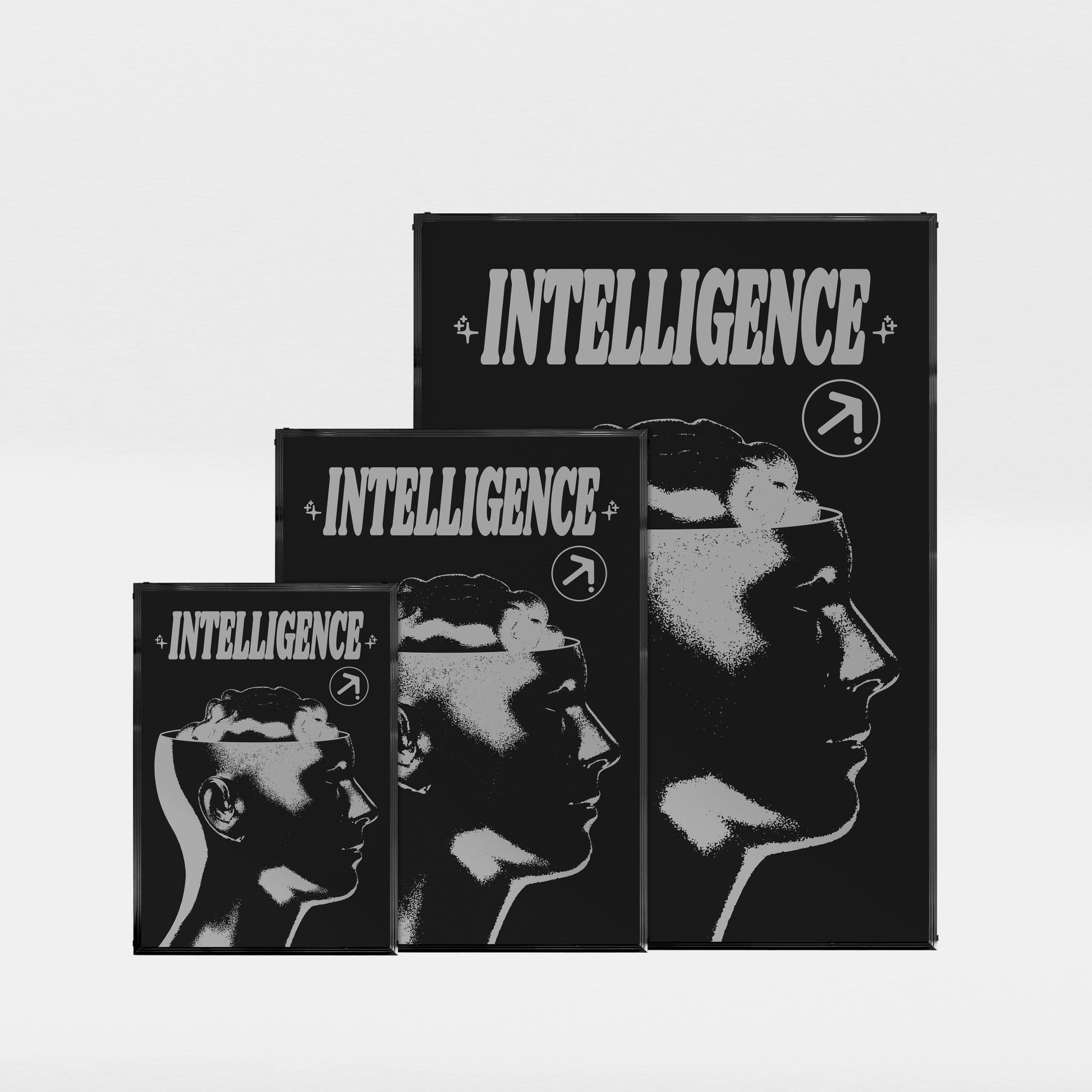 「INTELLIGENCE」アブストラクトポスター - Ink Jp