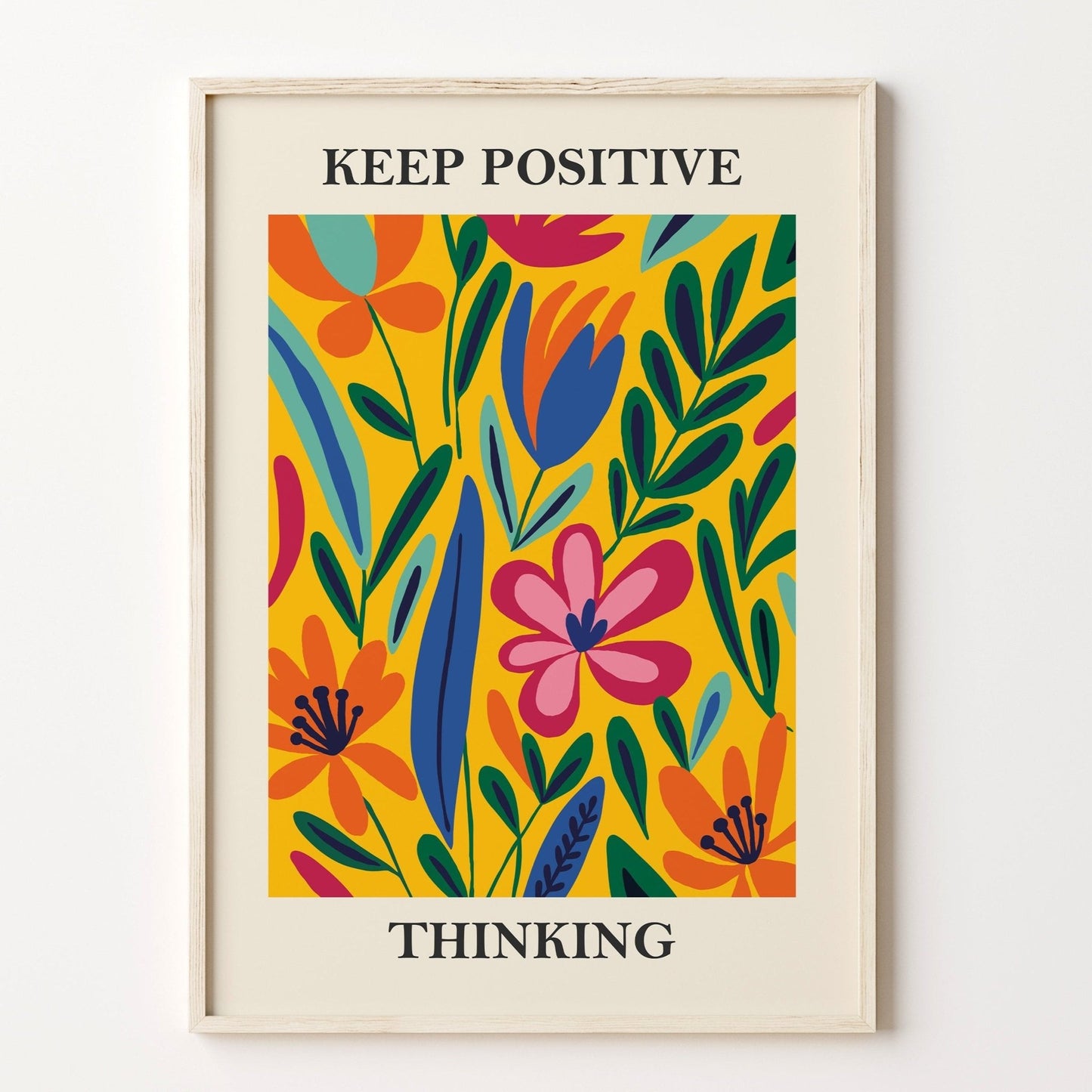 ボタニカルアートポスター KEEP POSITIVE - Ink Jp