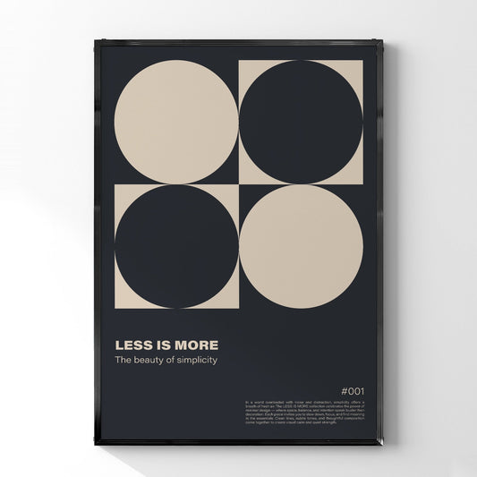 ミニマル「LESS IS MORE」デザインポスター001 - Ink Jp