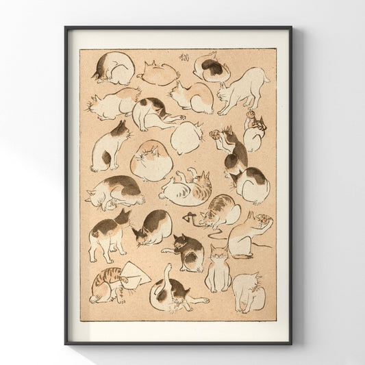 古典的な絵画風猫ポスター - Ink Jp