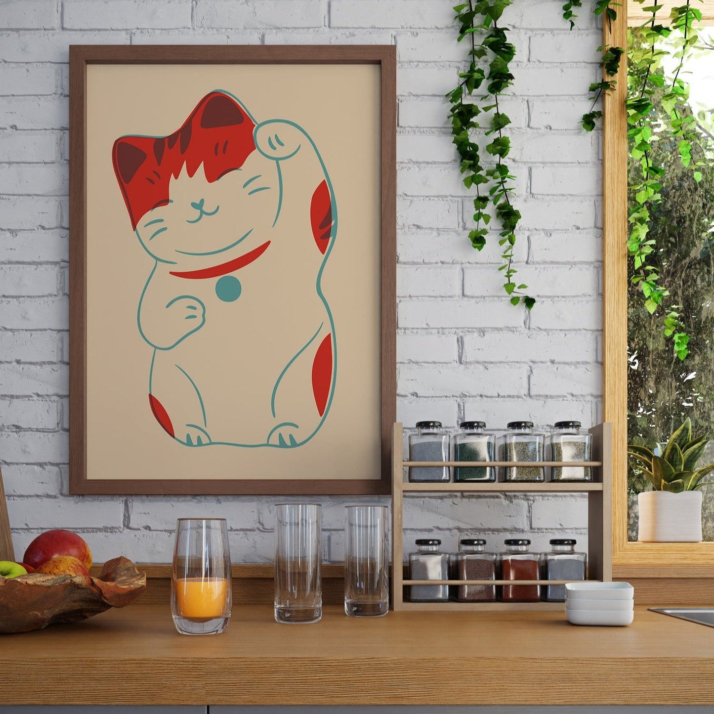 まねき猫アートポスター - Ink Jp