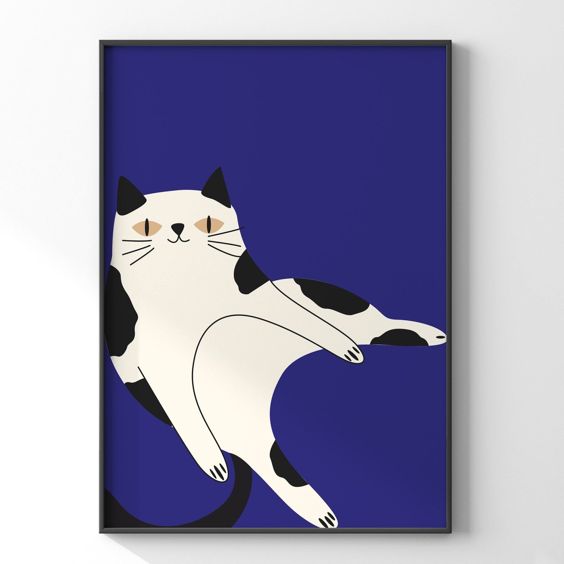 怠け者の縞模様の猫ポスター - Ink Jp