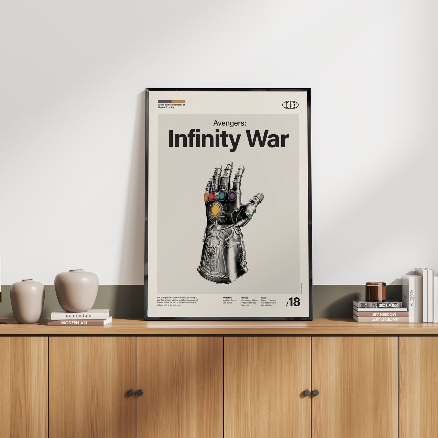 「アベンジャーズ / インフィニティ・ウォー」ミニマリストアートポスター - Ink Jp