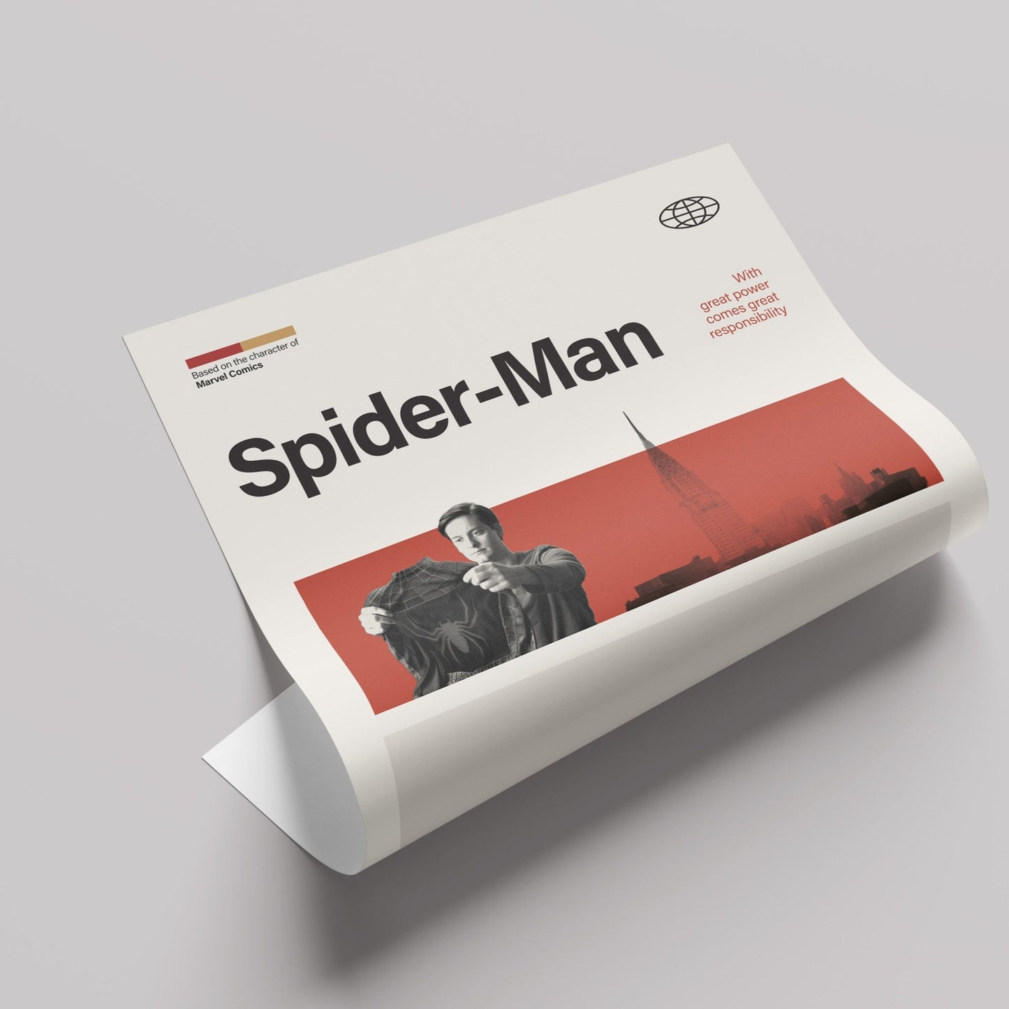 「スパイダーマン」ミニマリストアートポスター - Ink Jp