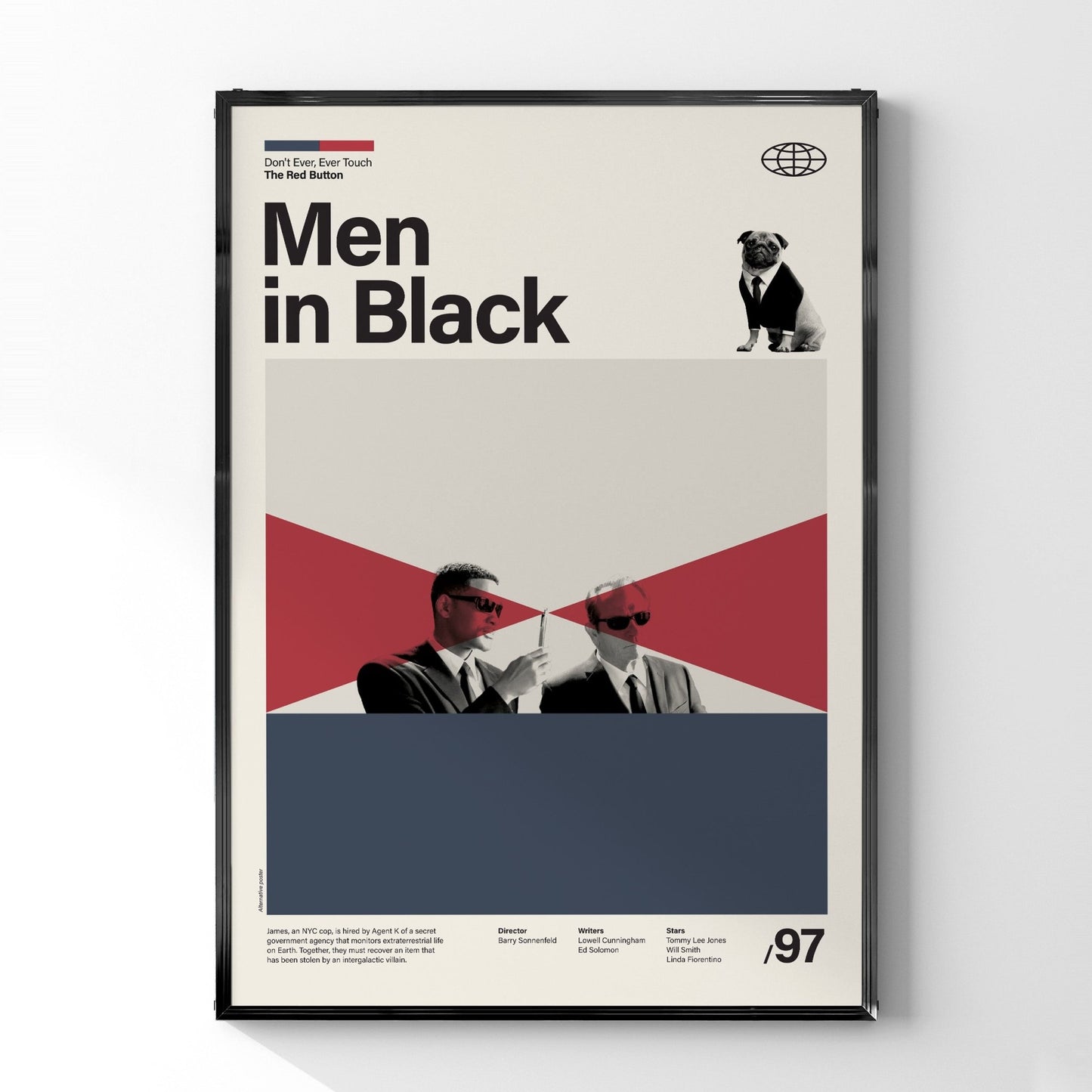 「メン・イン・ブラック」ミニマリストアートポスター - Ink Jp