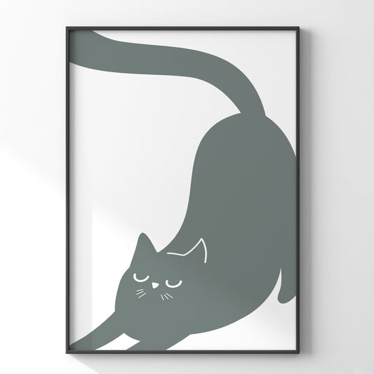 ストレッチする猫ポスター - Ink Jp