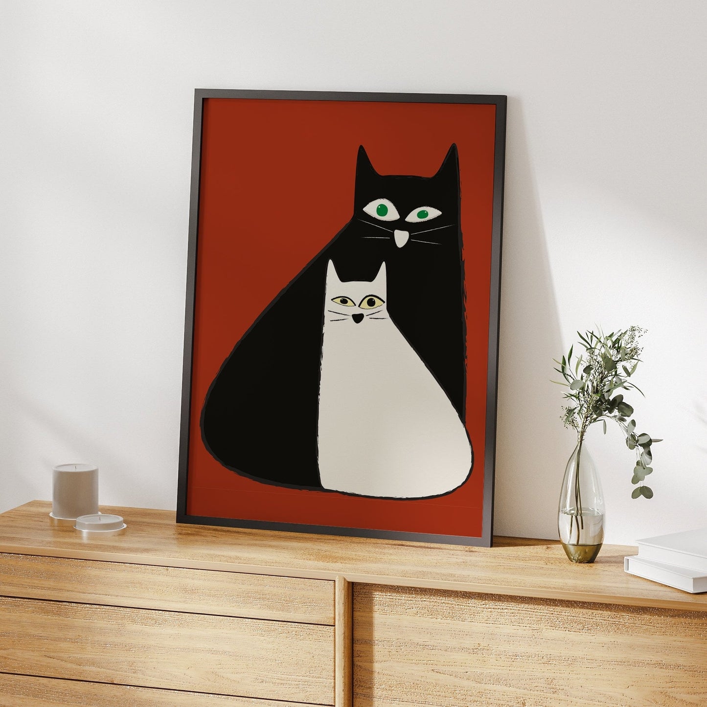 手描きの可愛い猫たちのポスター - Ink Jp