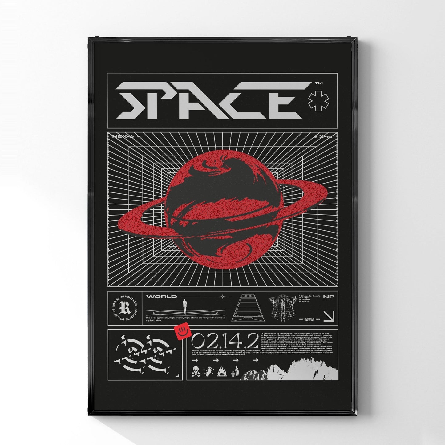 「SPACE」グラフィックアートポスター - Ink Jp