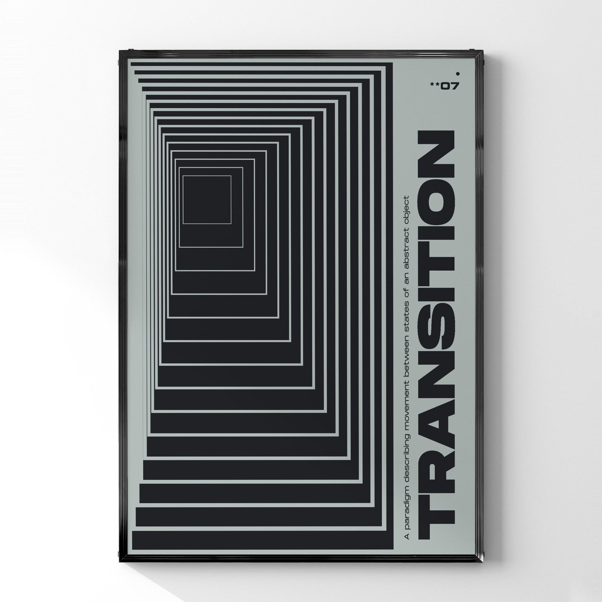 「TRANSITION」メタモダン・スイス美学ポスター - Ink Jp