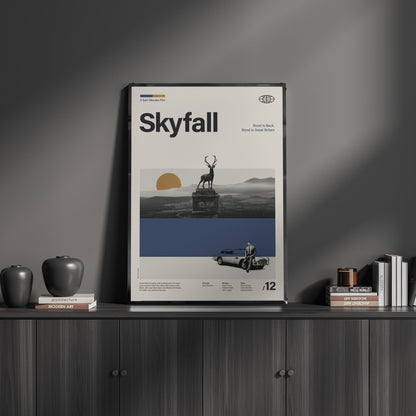 「007 スカイフォール」ミニマリストアートポスター - Ink Jp
