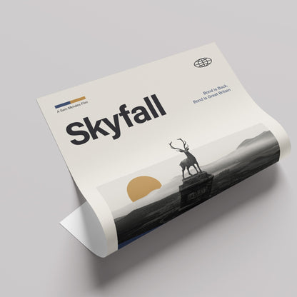 「007 スカイフォール」ミニマリストアートポスター - Ink Jp