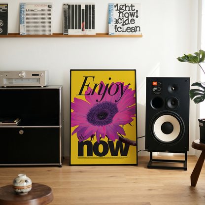 「Enjoy the Now」モダンフォトグラフィックポスター