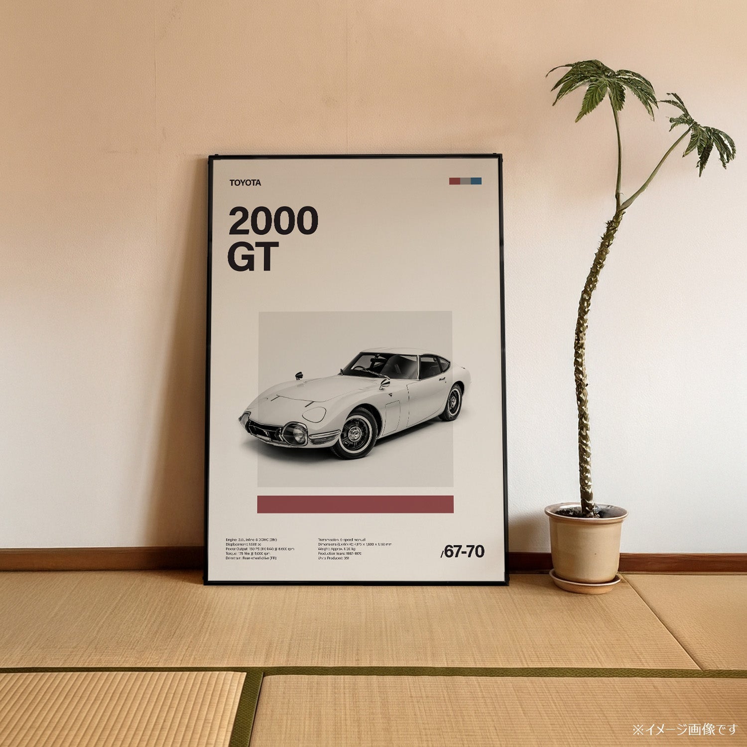 2000 GT ミニマリストアートポスター - Ink Jp