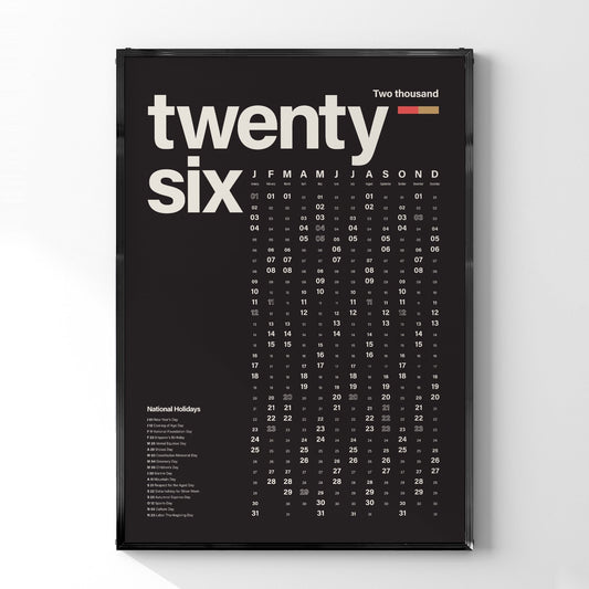 2026 カレンダーデザインポスター - Ink Jp