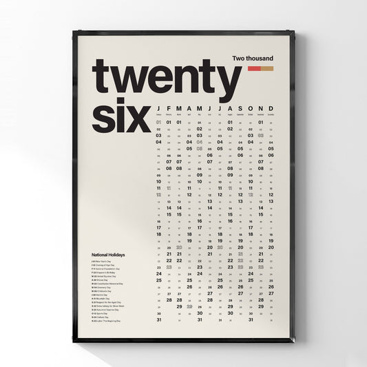 2026 カレンダーデザインポスター - Ink Jp