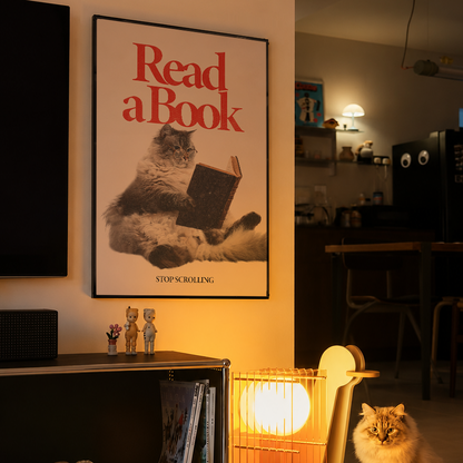 「Read a Book」ミニマリストポスター