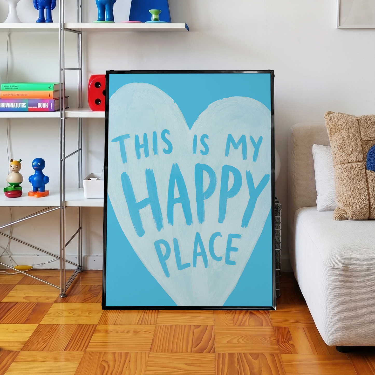 「This is My Happy Place」タイポグラフィポスター