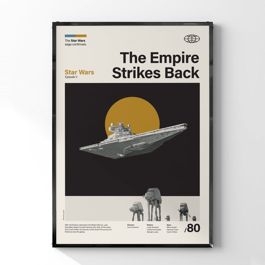 「スター・ウォーズ エピソード5/帝国の逆襲」ミニマリストアートポスター - Ink Jp