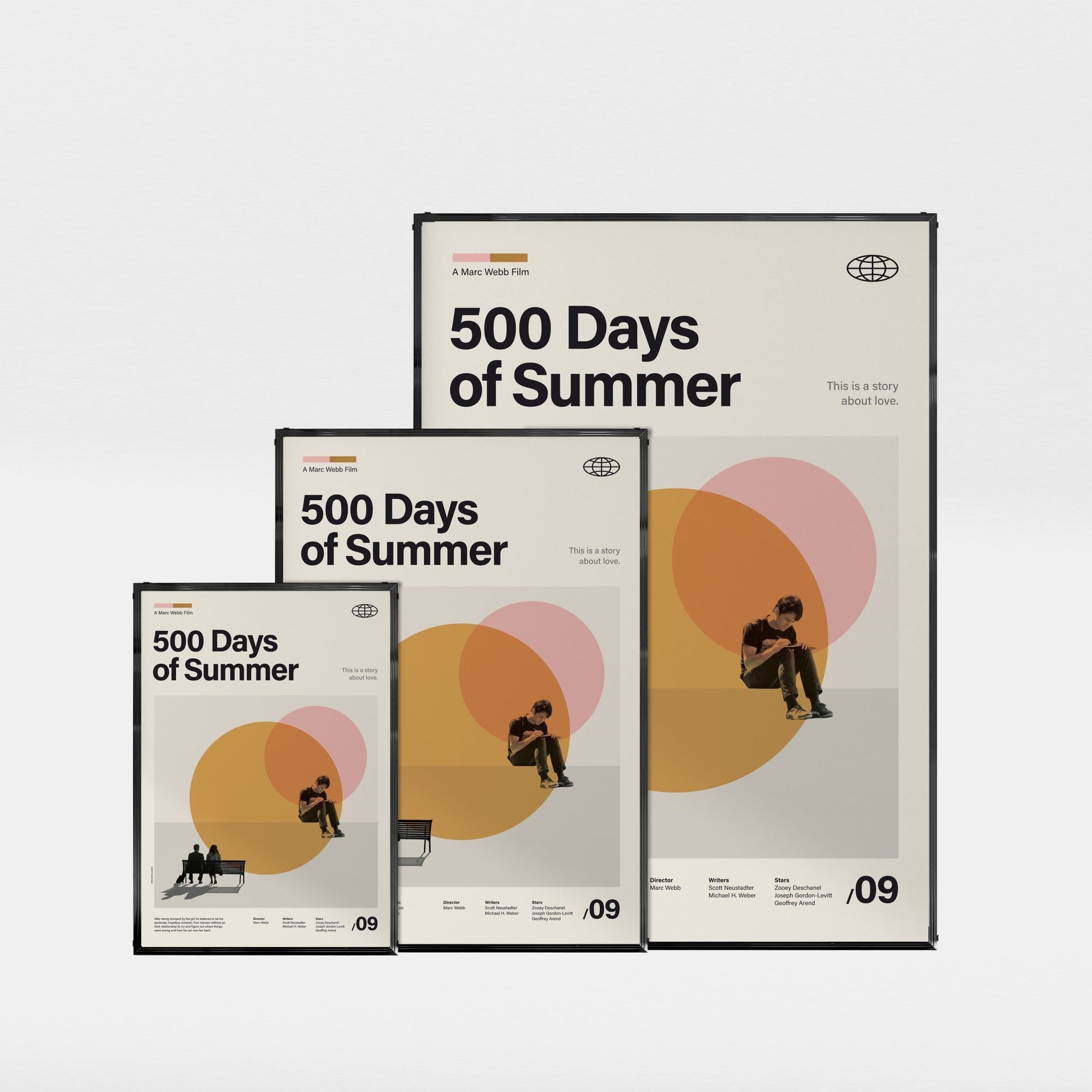 「500日のサマー」ミニマリストアートポスター - Ink Jp