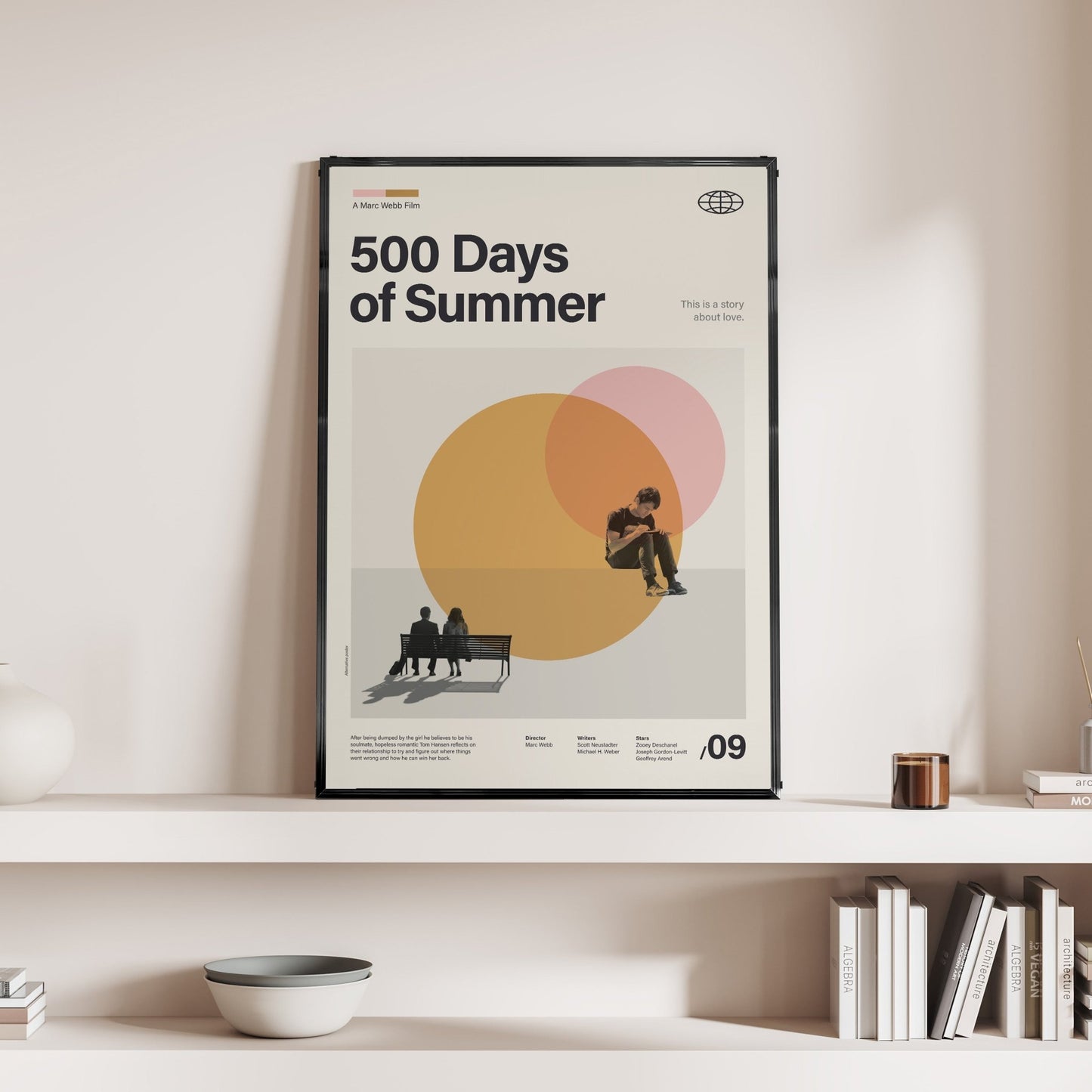 「500日のサマー」ミニマリストアートポスター - Ink Jp