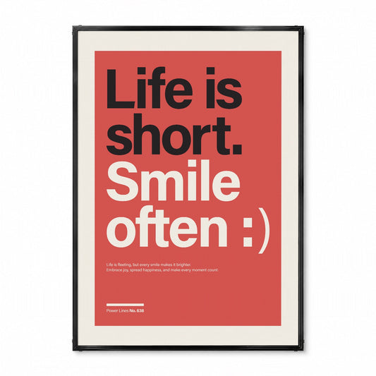 パワーライン コレクション 638「Life is short. Smile often :)」 - Ink Jp