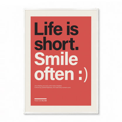 パワーライン コレクション 638「Life is short. Smile often :)」 - Ink Jp