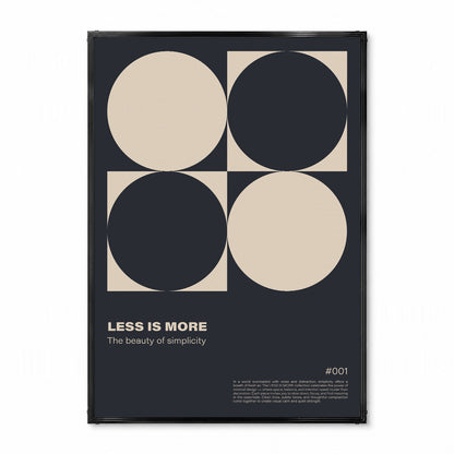 ミニマル「LESS IS MORE」デザインポスター001