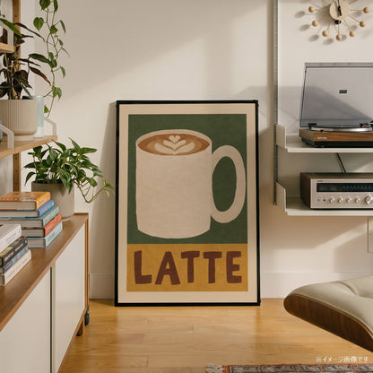 「LATTE」キッチンアートポスター