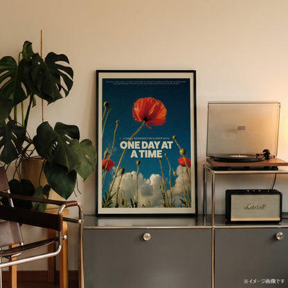 「ONE DAY AT A TIME」ボタニカルフォトポスター