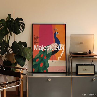 「L'OISEAU MAJESTUEUX」グラフィックアートポスター