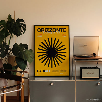 「ORIZZONTE Radiale」グラフィックアートポスター