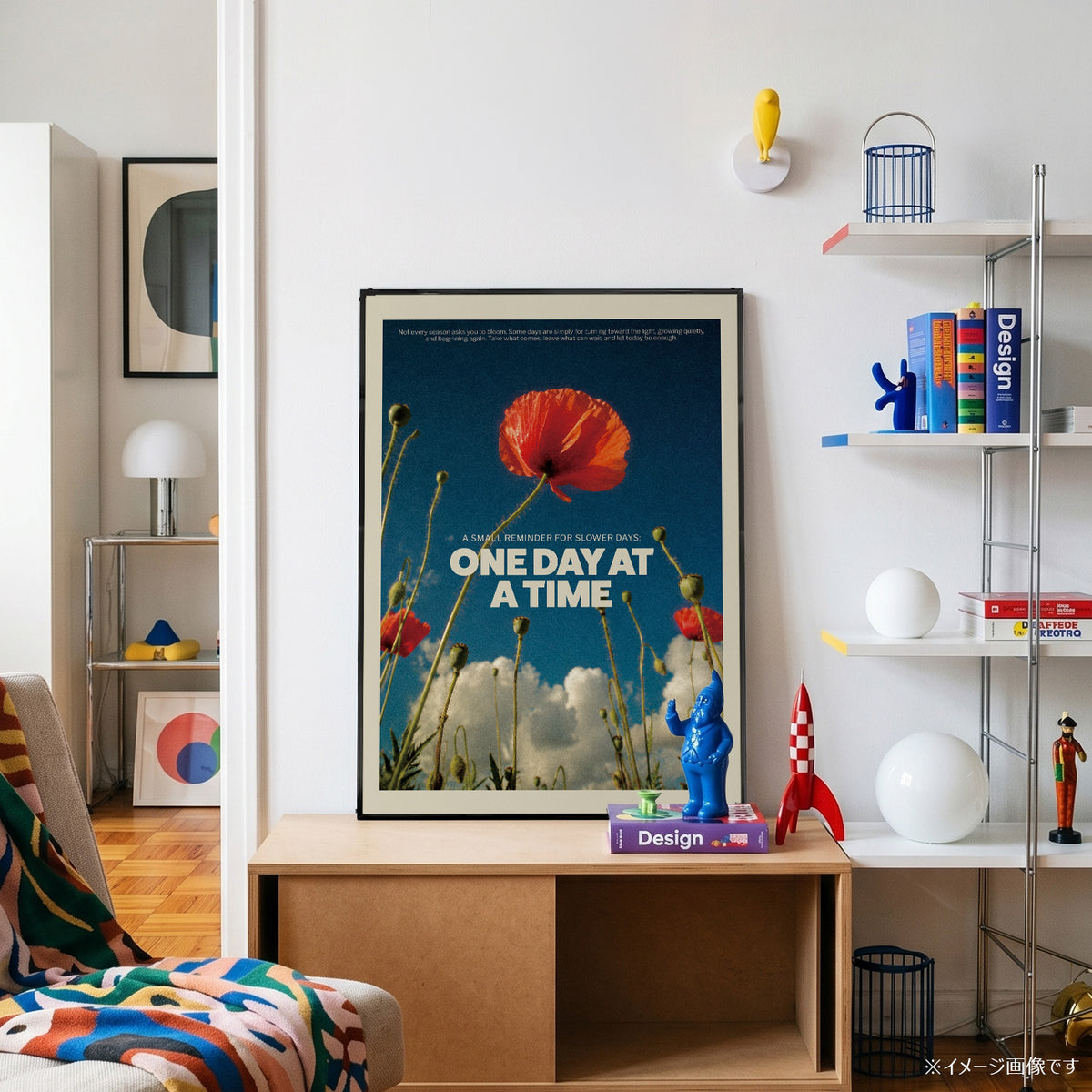 「ONE DAY AT A TIME」ボタニカルフォトポスター