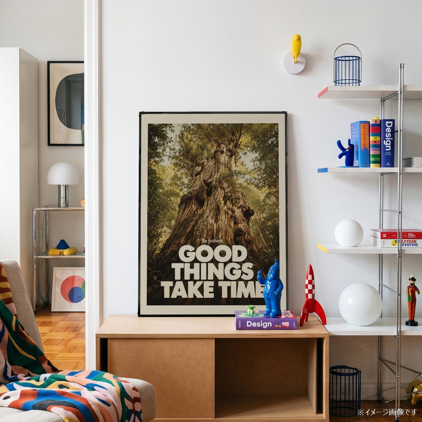 「GOOD THINGS TAKE TIME」タイポグラフィポスター