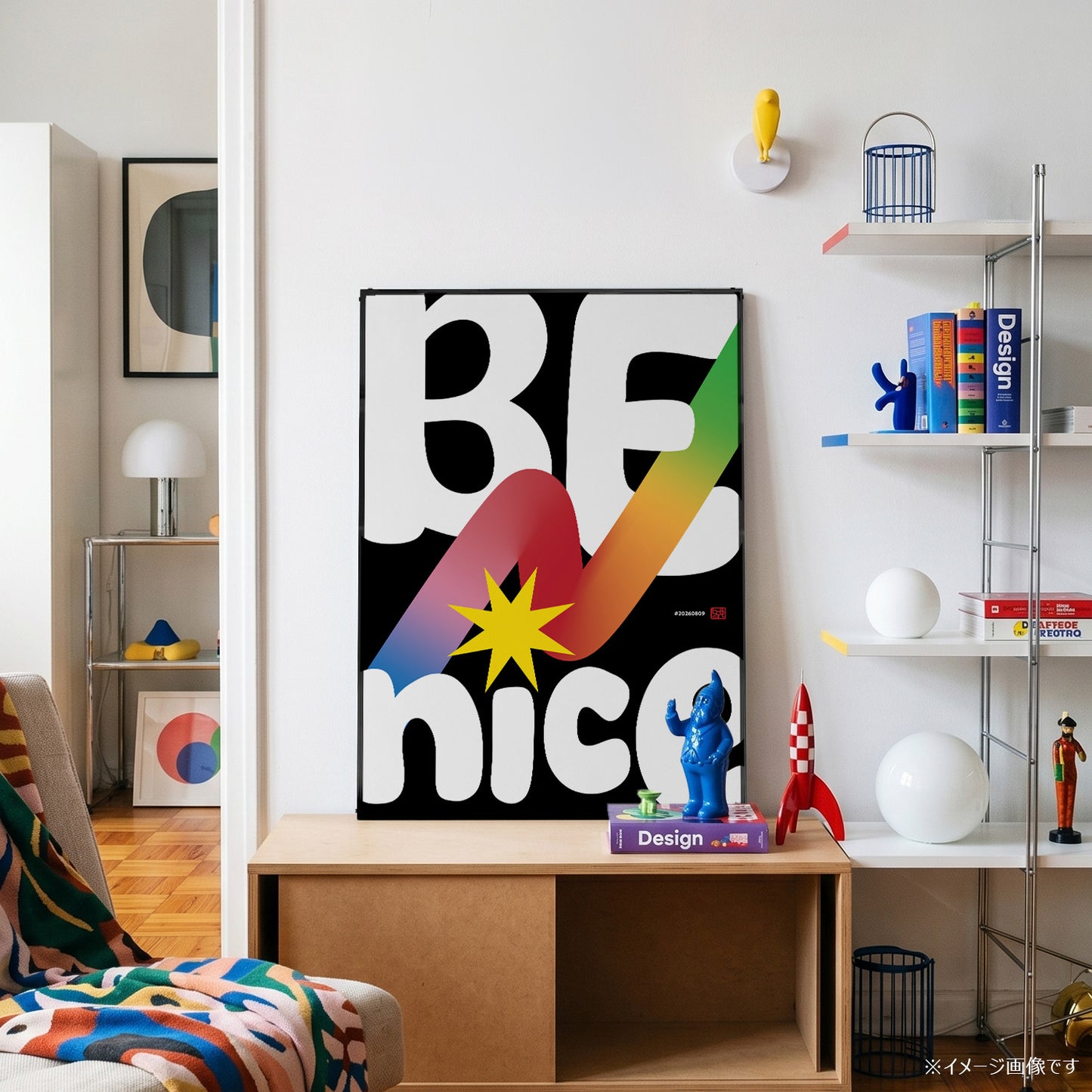 「BE NICE」タイポグラフィポスター