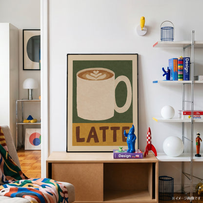 「LATTE」キッチンアートポスター