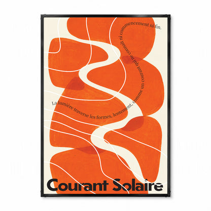 「COURANT SOLAIRE」アブストラクトアートポスター