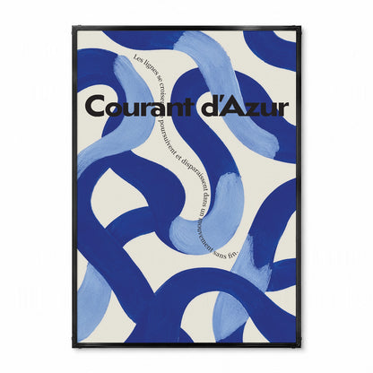「COURANT D'AZUR」アブストラクトアートポスター