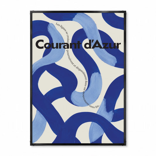 「COURANT D'AZUR」アブストラクトアートポスター