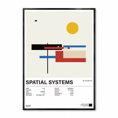 「SPATIAL SYSTEMS Study 04」グラフィックアートポスター